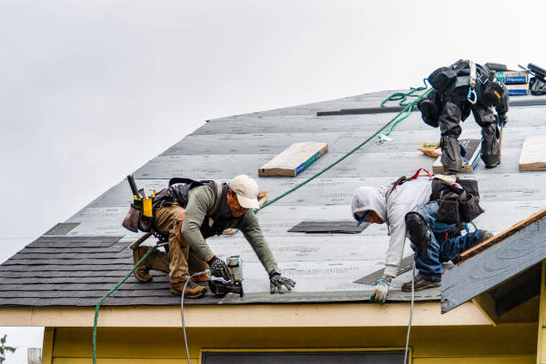 Professional Gutter Installation technician working in Yulee, FL